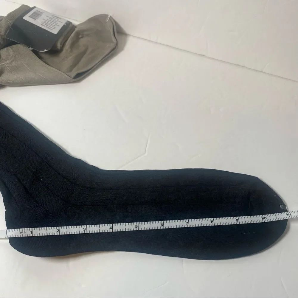 DKNY New With Tags Dress Socks Taupe and Black Size OS